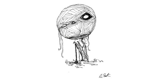 Image 1 of Tim Burton - Mummy Boy - Tirage officiel, signé sur plaque - 20 x 30 cm