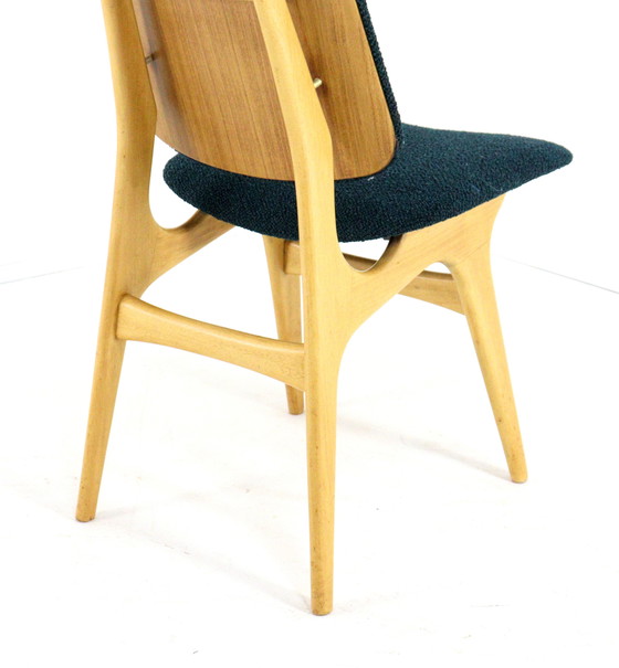 Image 1 of Set van 4 vintage eetkamerstoelen reupholstered