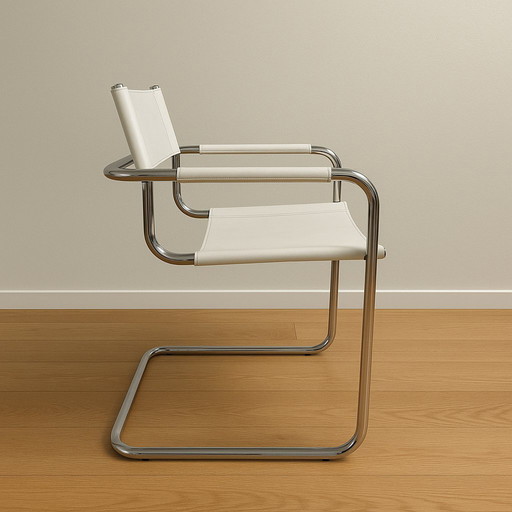 3X Chaise de salle à manger (S34) Par Mart Stam