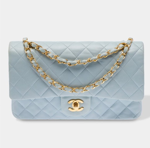 Sac CHANEL Timeless/Classique en Cuir Bleu - 103407