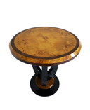 2x runder Beistelltisch im Art-Deco-Stil