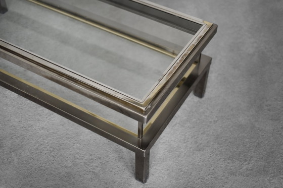 Image 1 of Vintage coffee table with glass cabinet by Maison Jansen, France 1970