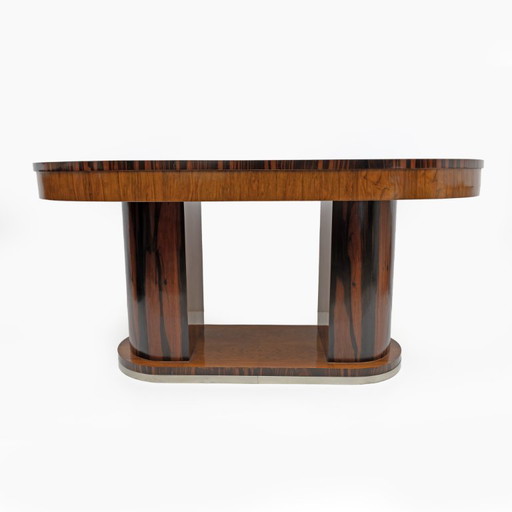 Art Deco Italian Walnut Dining Table, 1940