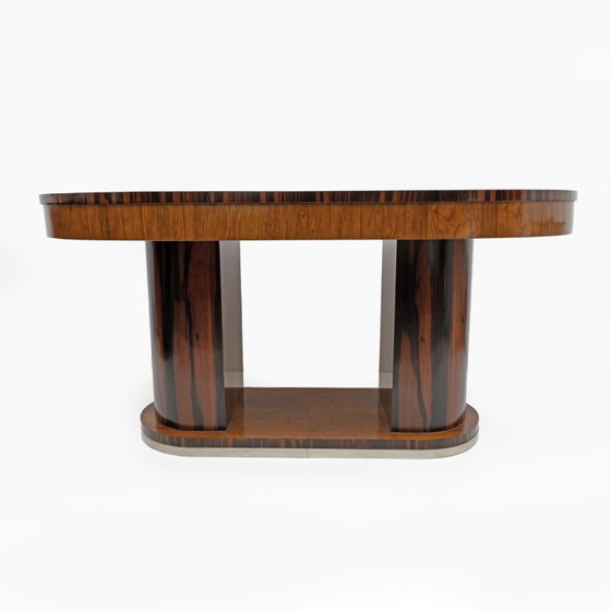 Image 1 of Art Deco Italian Walnut Dining Table, 1940