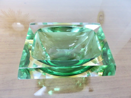 Image 1 of Cenicero de cristal Sommerso de Murano, por Flavio Poli, años 60