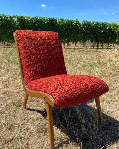Jens Risom Poltrona Lounge Chair Anni '40 '50 Rosso Boucle Vostra Knoll – Poltrone (photo 11 of 38)