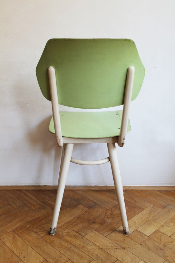 Set di 6 sedie da pranzo TON | Finitura originale color pastello | 1964 – Wood (photo 20 of 46)