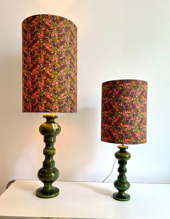 Image 1 of Set di 2 lampade a pagoda Wächtersbach - anni '60 con paralume moderno