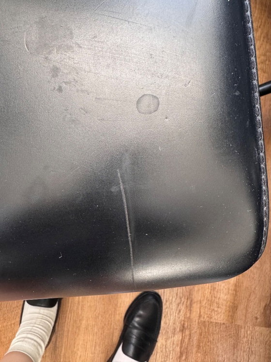 Image 1 of Dining Chairs in Black Leather by Giancarlo Vegni for Fasem, Italy, 1980s, Set of 4