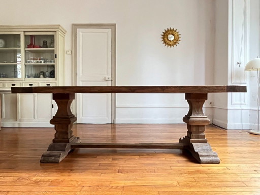 Mesa de comedor maciza de madera antigua – Spirito (200 x 100 cm)