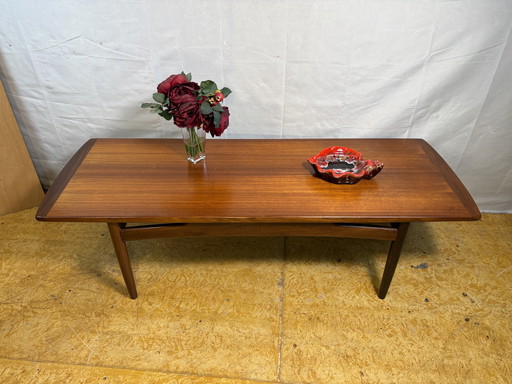 G-Plan Brasilia Coffee Table in Teak & Afromosia 1960s  This elegant mid-century coffee table — part of the celebrated “Brasilia