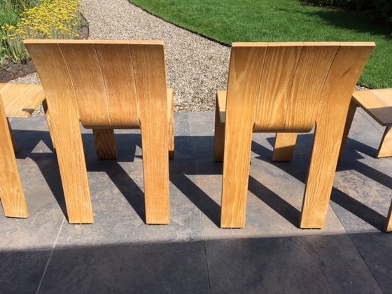 Ensemble original des années soixante-dix : 4 Stripstoelen du designer Gijs Bakker ! – Castelijn (photo 8 of 13)