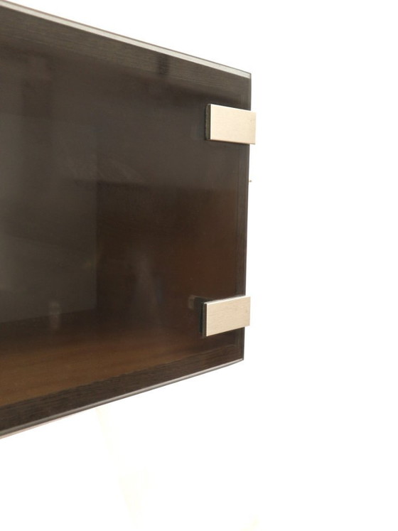 Image 1 of Vintage Wengé hangend dressoir van Banz Bord gemaakt in de jaren ’70