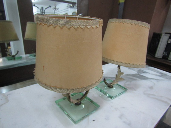 Image 1 of pair of Pietro Chiesa lamps for fountain art