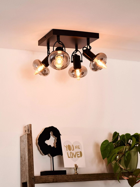 Lucide MADEE – Spot de plafond noir avec 4 douilles E14 – Métal (photo 2 of 4)
