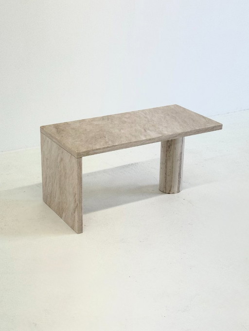 Mesa de centro o auxiliar de mármol italiano palissandro