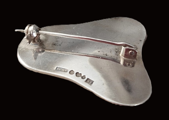 Swedish silver brooch with flowers by Ernst Forsell - 60s, Ernst Forsell Sweden, Decorative Objects (photo 4 of 5)