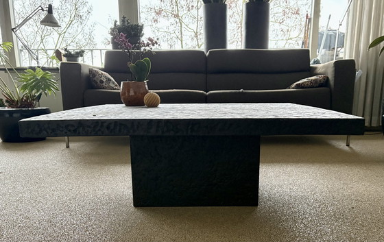 Image 1 of Brutalist square polychrome coffee table, Europe 20th century.