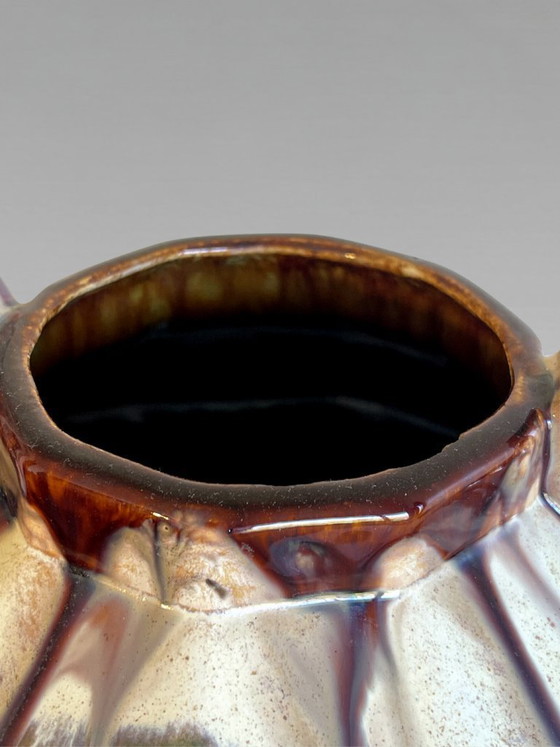 Image 1 of Art Deco glazed ceramic vase attributed to Thulin, Belgium, 1930s