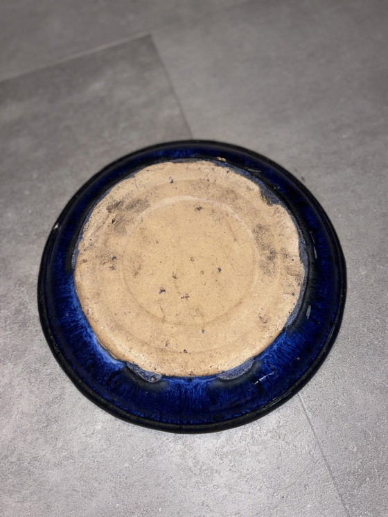 Image 1 of Handgefertigte Keramikschale - Studiokeramik - kräftige blaue Glasur