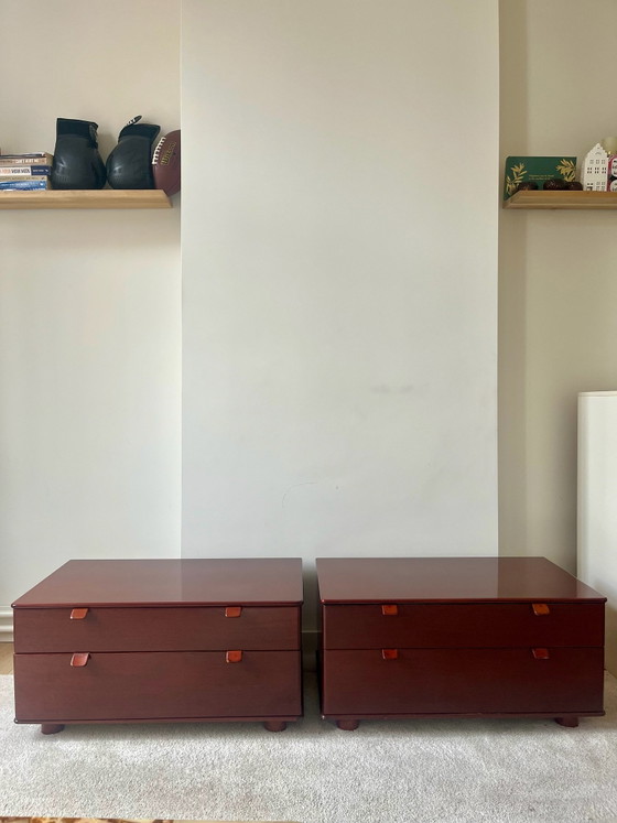 Set of 2 Interlübke MUTARO Chests of drawers – Peter Maly (1979) – Chest of drawers, Leather, Metal (photo 2 of 10)