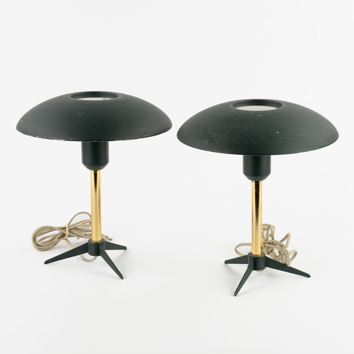 A pair of Minou table lamps by Louis Kalff for Phillips