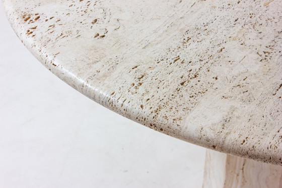 Image 1 of Organische travertin eettafel, Italië, jaren 70