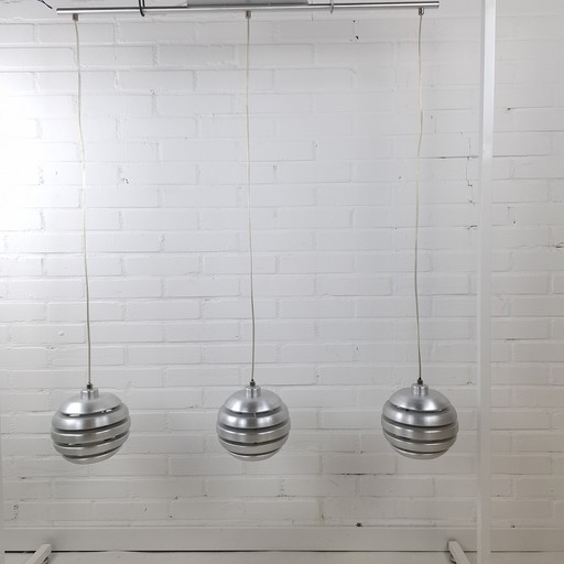 Lampada a sospensione vintage Mercur Eglo Space Age 3 sfere