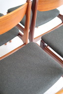 Set of 6 dining chairs, Erik Buch, 1950s/60s