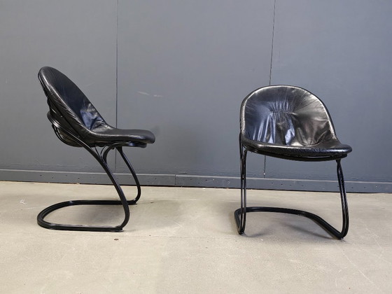 Image 1 of Gastone Rinaldi Esszimmerstühle „Pascale“, 1970er Jahre – 4er-Set