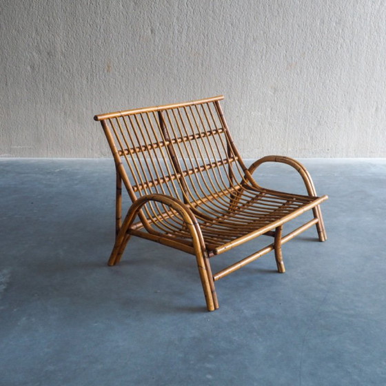 Mid-Century Rattan & Bamboo Two-Seater Lounge Sofa – 2 seaters (photo 6 of 18)