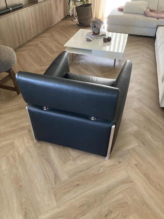 Image 1 of Leolux Oblomov fauteuil zwart leder