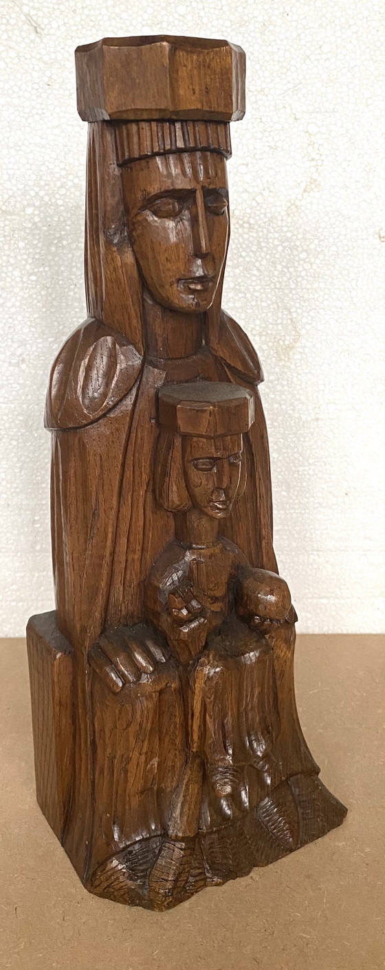 Image 1 of The Virgin of Montserrat statue wood