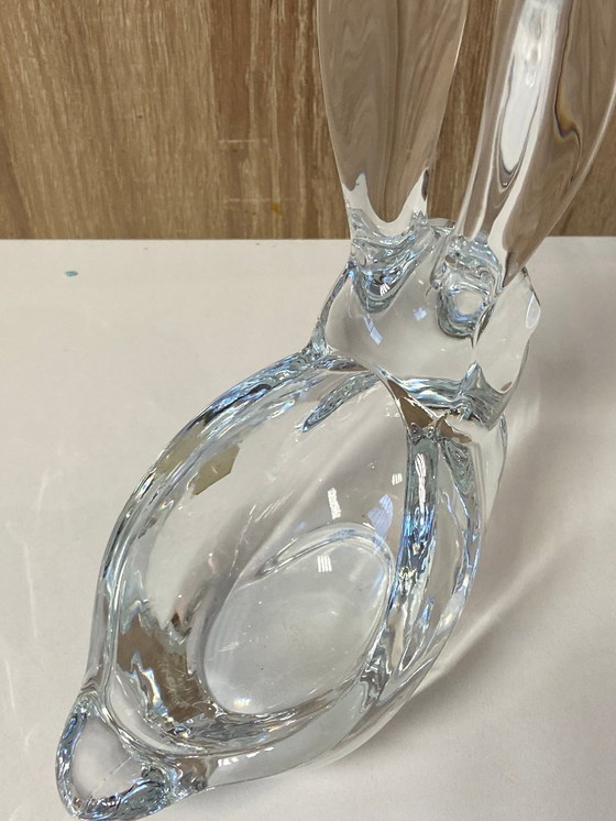 Image 1 of Sculpture Sujet Zoomorphe Lapin en Cristal Massif France Vannes-le-Châtel Art