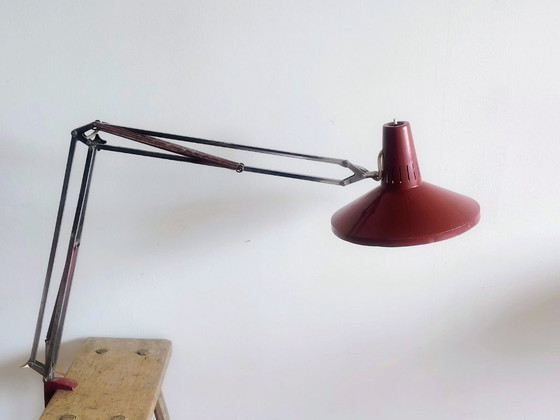Image 1 of Terry Hala architectural industrial  table lamp. by H. Busquet for Hala,