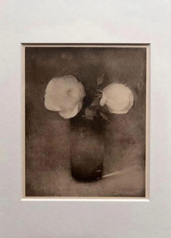 Image 1 of Jan Mankes 1889-1920 / Eliogravura originale Peonie in un vaso 1923