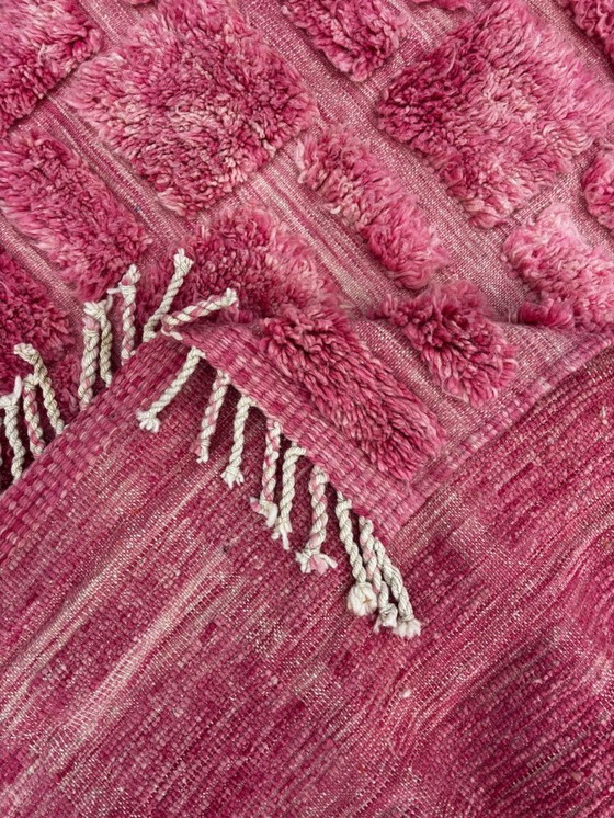 Image 1 of Moroccan Mrirt Rug Handmade Wool – Large Pink Berber Area Rug 200x320 cm