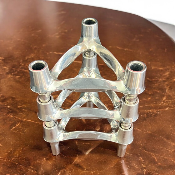 Image 1 of BMF - STOFF and Nagel set of 3 candlesticks. Vintage design classics from the 70s, designed by Fritz Nagel & Ceasar Stoffi