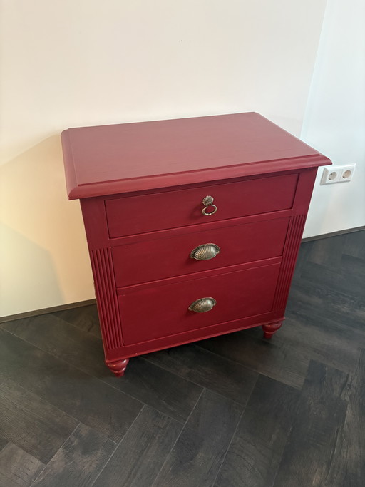 Wijnrood antiek Grande Arredo nachtkastje