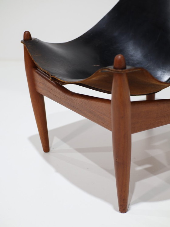 Illum Wikkelsø 272 Fauteuil Zwart Leer Teak Deens 1960s – Leather, Wood (photo 8 of 16)