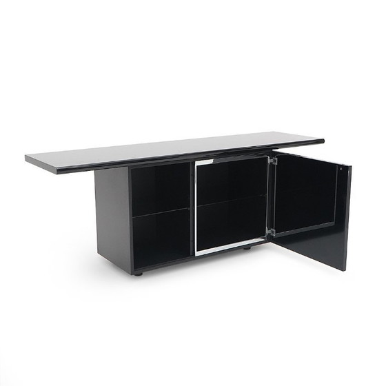 Image 1 of Schwarz lackiertes „Sheraton“-Sideboard von Giotto Stoppino für Acerbis, 1970er