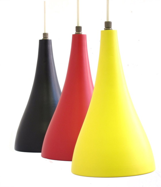 Image 1 of Louis Kalff – Ciondolo vintage Philips giallo, rosso e nero