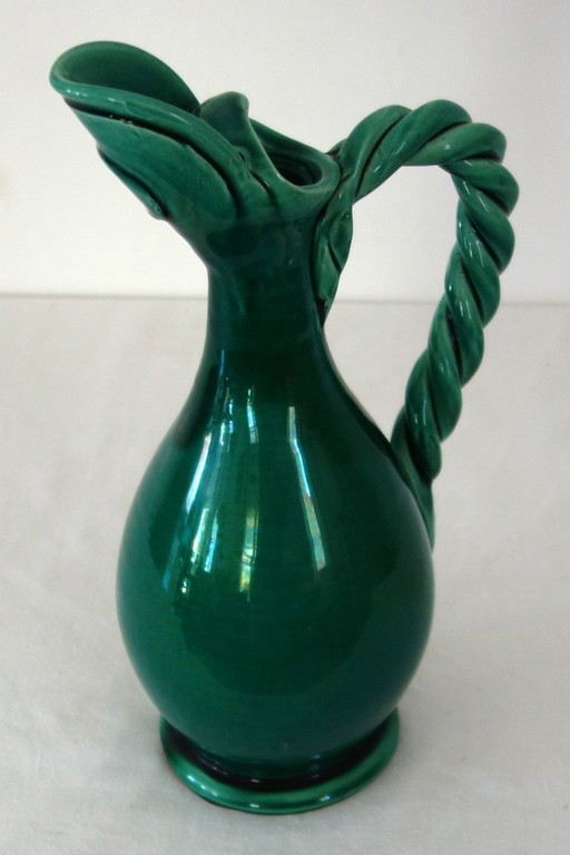 Krug aus glasierter Keramik Frankreich, 1950er Jahre