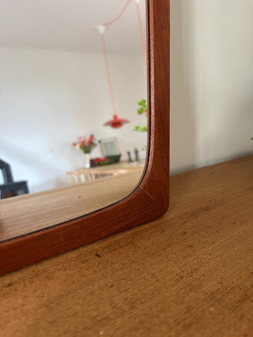 Vintage Danish teak mirror - midcentury mirror