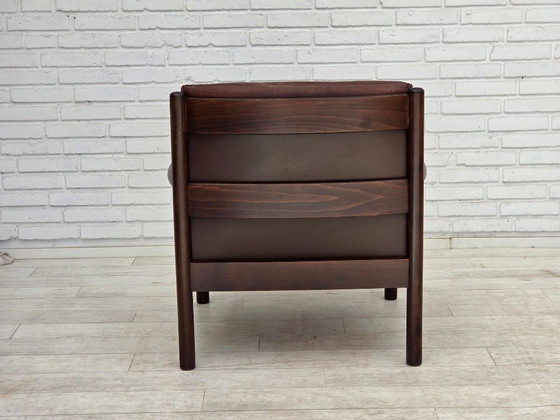 1970er Jahre, skandinavischer Sessel, Möbelleder, Buchenholz – Wood (photo 12 of 18)