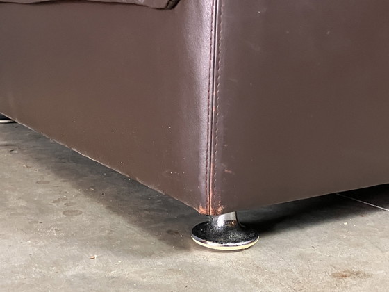 Image 1 of Canapé deux places seventies en cuir vintage