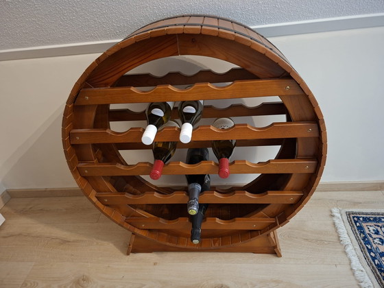 Elegante Portabottiglie in rovere – Spazio per 21 bottiglie – Metallo, Legno (photo 5 of 5)