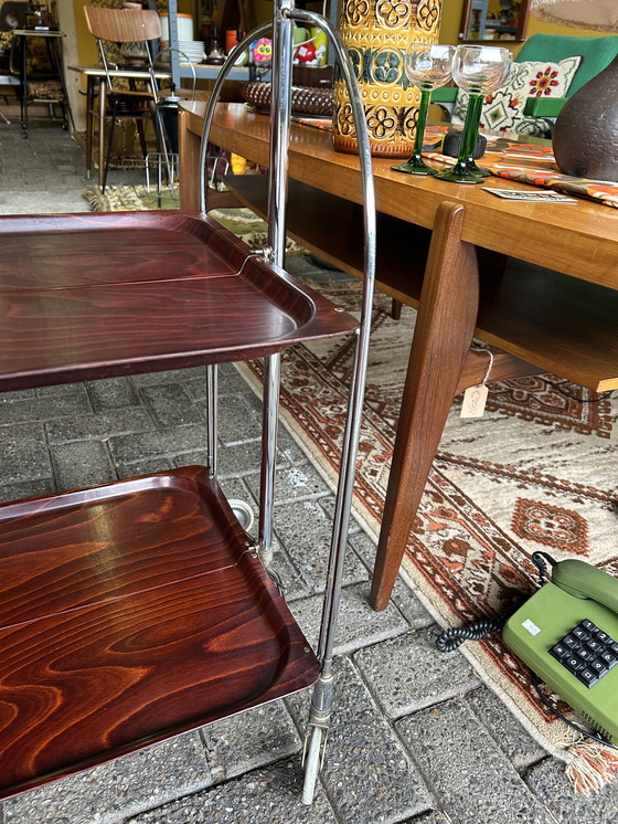 Image 1 of Chariot de service/meuble mural Gerlinol vintage années 60/70