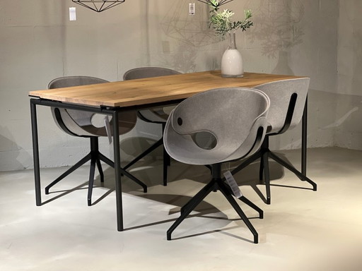 Fl@t and set – Tonon, eetkamerstoelen, Plastic, Textile