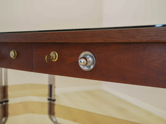 Image 1 of Mahogany desk, Italian design, 1980s, made in Italy